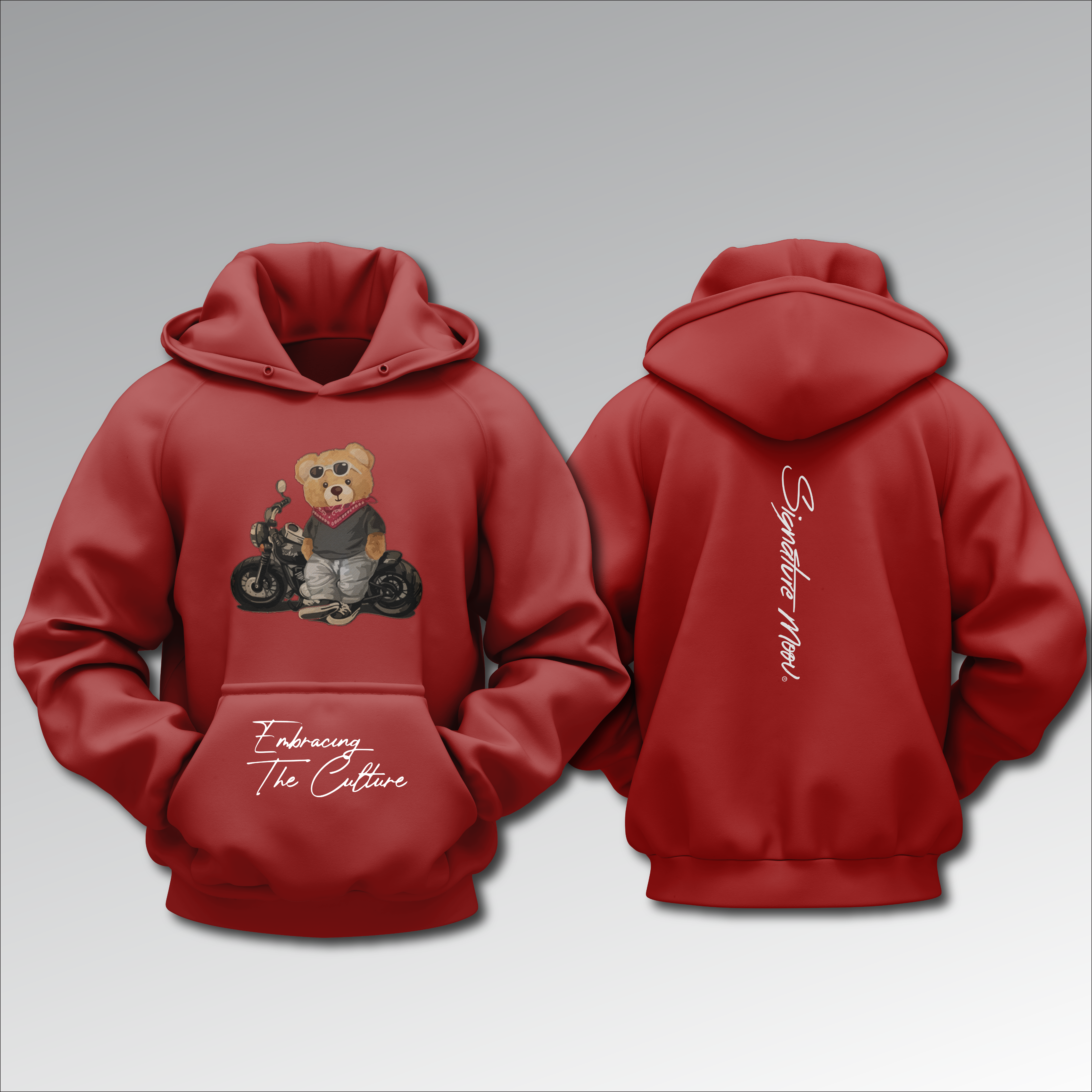 Red Bear Hoodie (Unisex)