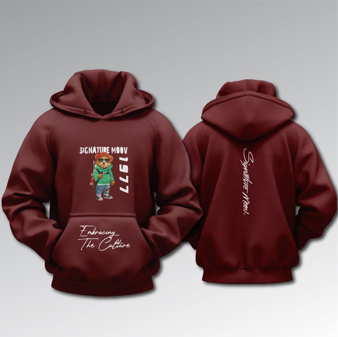 Maroon Bear Hoodie (Unisex)