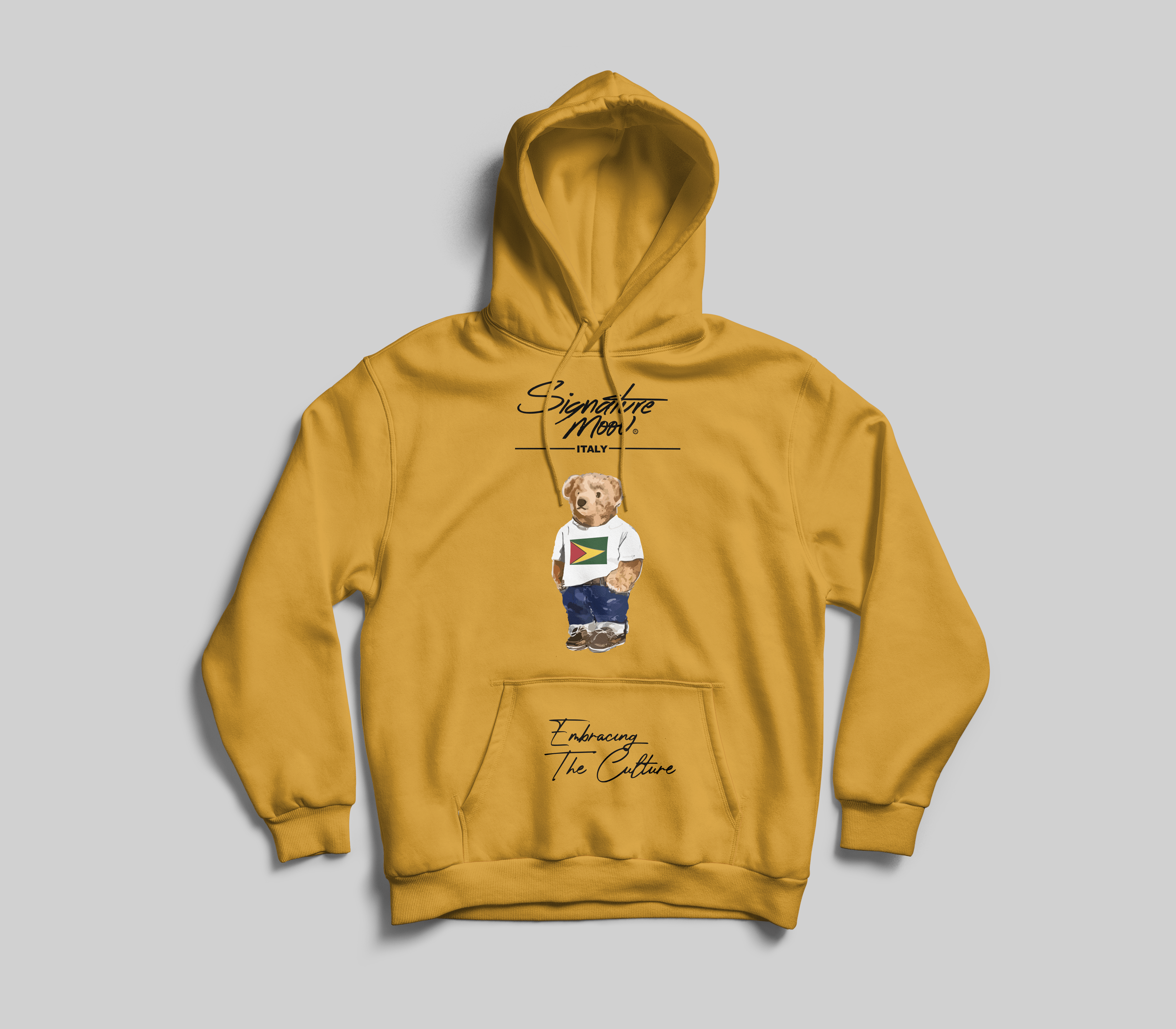 Yellow Stylish Bear Hoodie